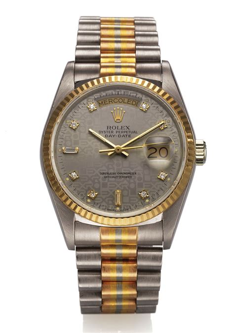 rolex oyster perpetual day date silver diamond|Rolex perpetual day date 36.